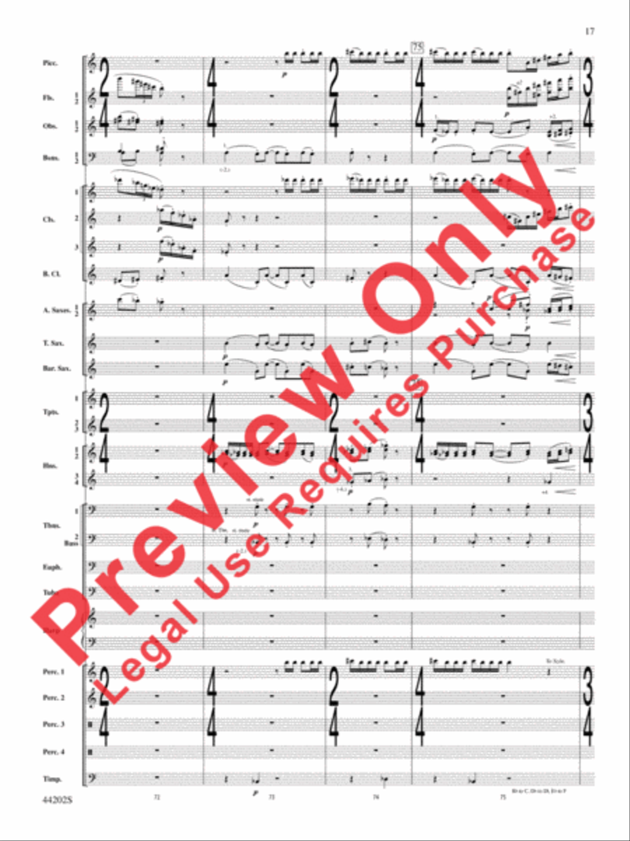 A Celebration Overture Concert Band scores gallery preview page 18