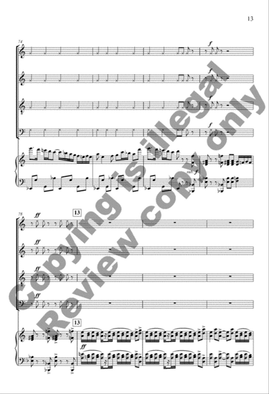 A Hoopla (Choral Score) 4-Part scores gallery preview page 13
