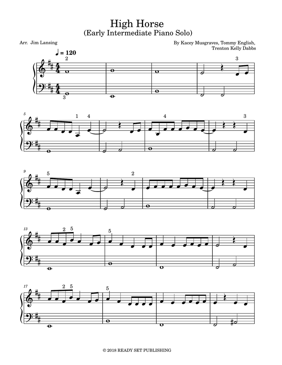 High Horse High Horse Piano Method scores gallery preview page 2