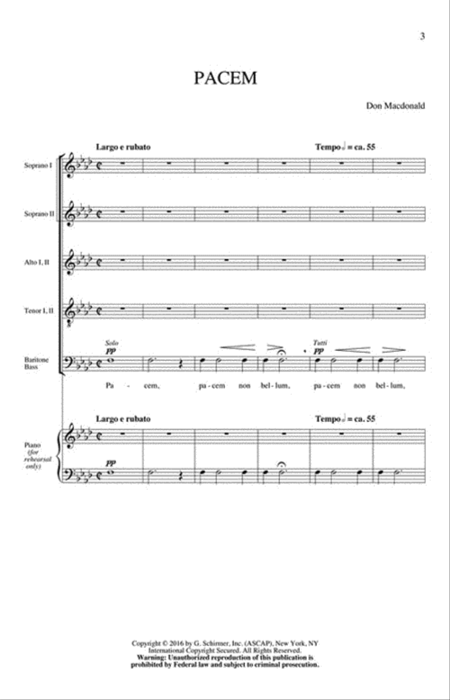 Pacem Pacem 4-Part scores gallery preview page 2