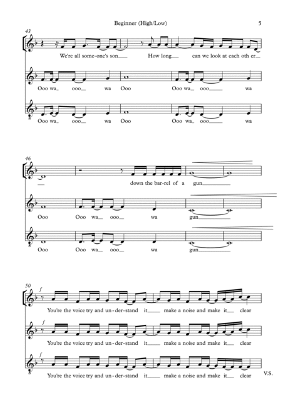 You're The Voice You're The Voice 3-Part scores gallery preview page 5