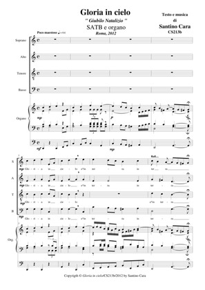 Gloria in cielo - Jubilation Christmas for Choir SATB and organ