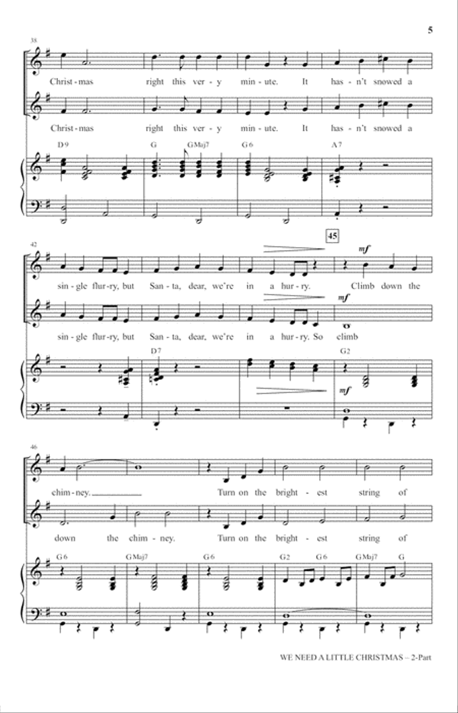 We Need A Little Christmas (from Mame) (arr. Mark Hayes) 2-Part scores gallery preview page 4