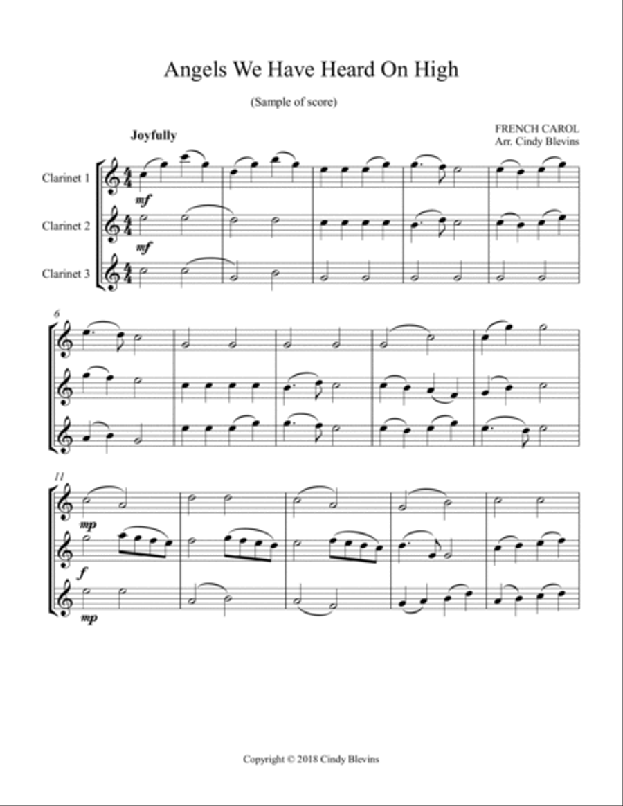 Clarinet Trios for Christmas, Vol. II Clarinet Trio scores gallery preview page 2