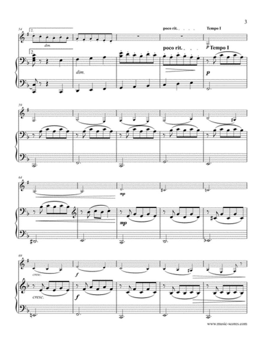 Sleeping Beauty Waltz - Bass Clarinet and Piano image number null