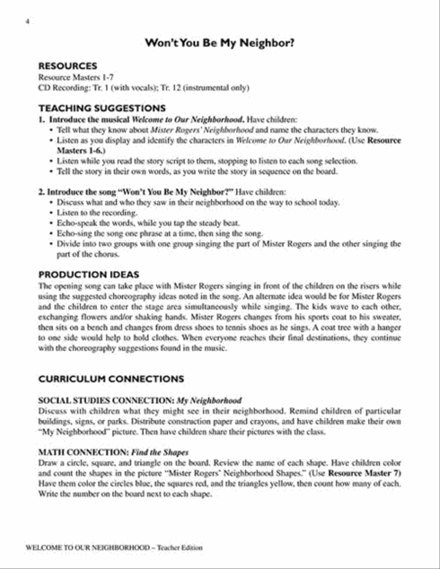 Welcome to Our Neighborhood Choir scores gallery preview page 3