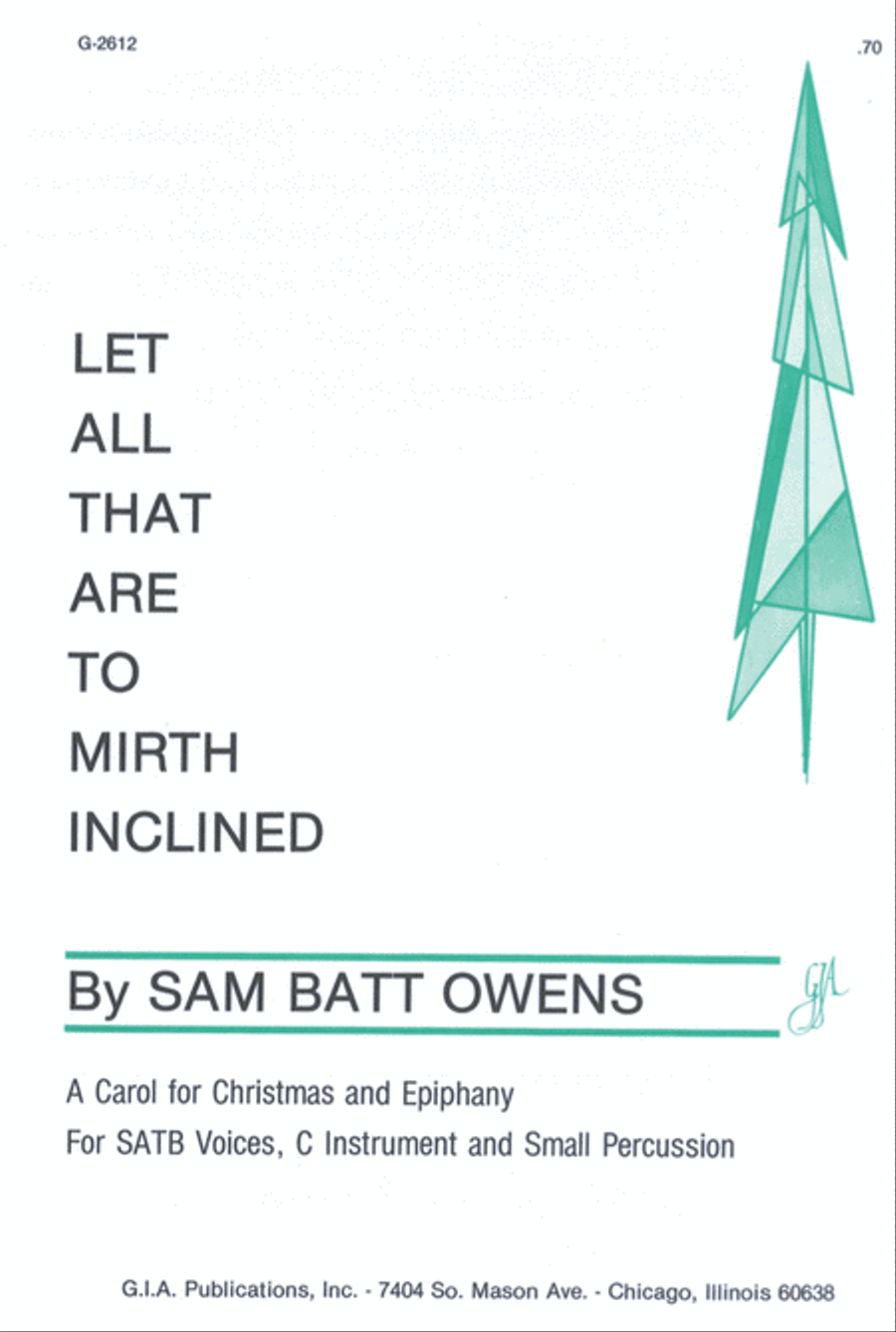 Let All That Are to Mirth Inclined 4-Part scores gallery preview page 1