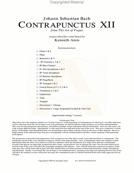 Contrapunctus 12 - STUDY SCORE ONLY image number null