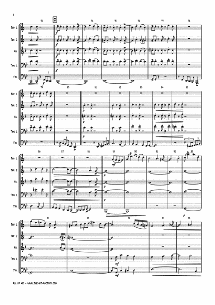 All Of Me Horn scores gallery preview page 4