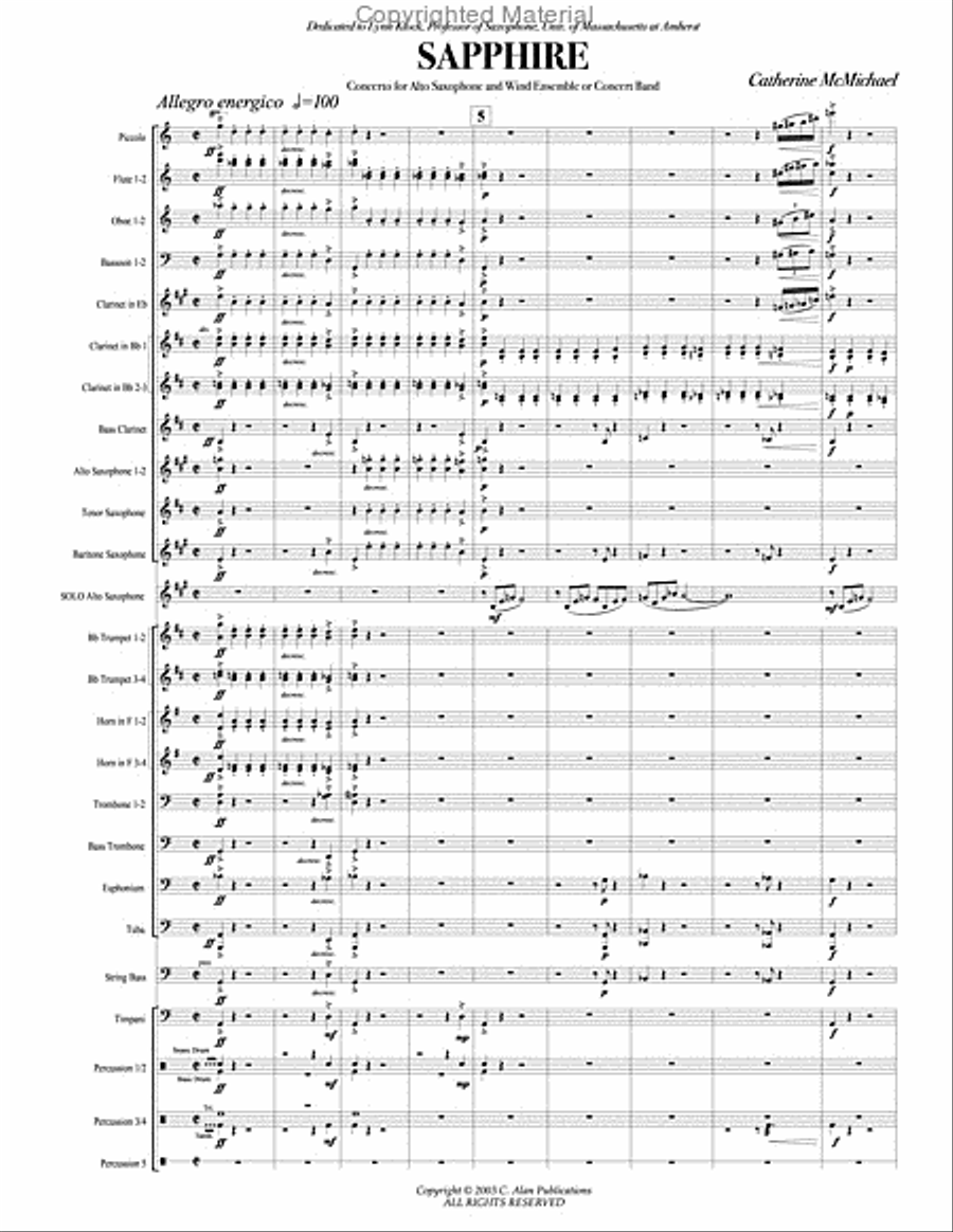 Sapphire Concert Band scores gallery preview page 2