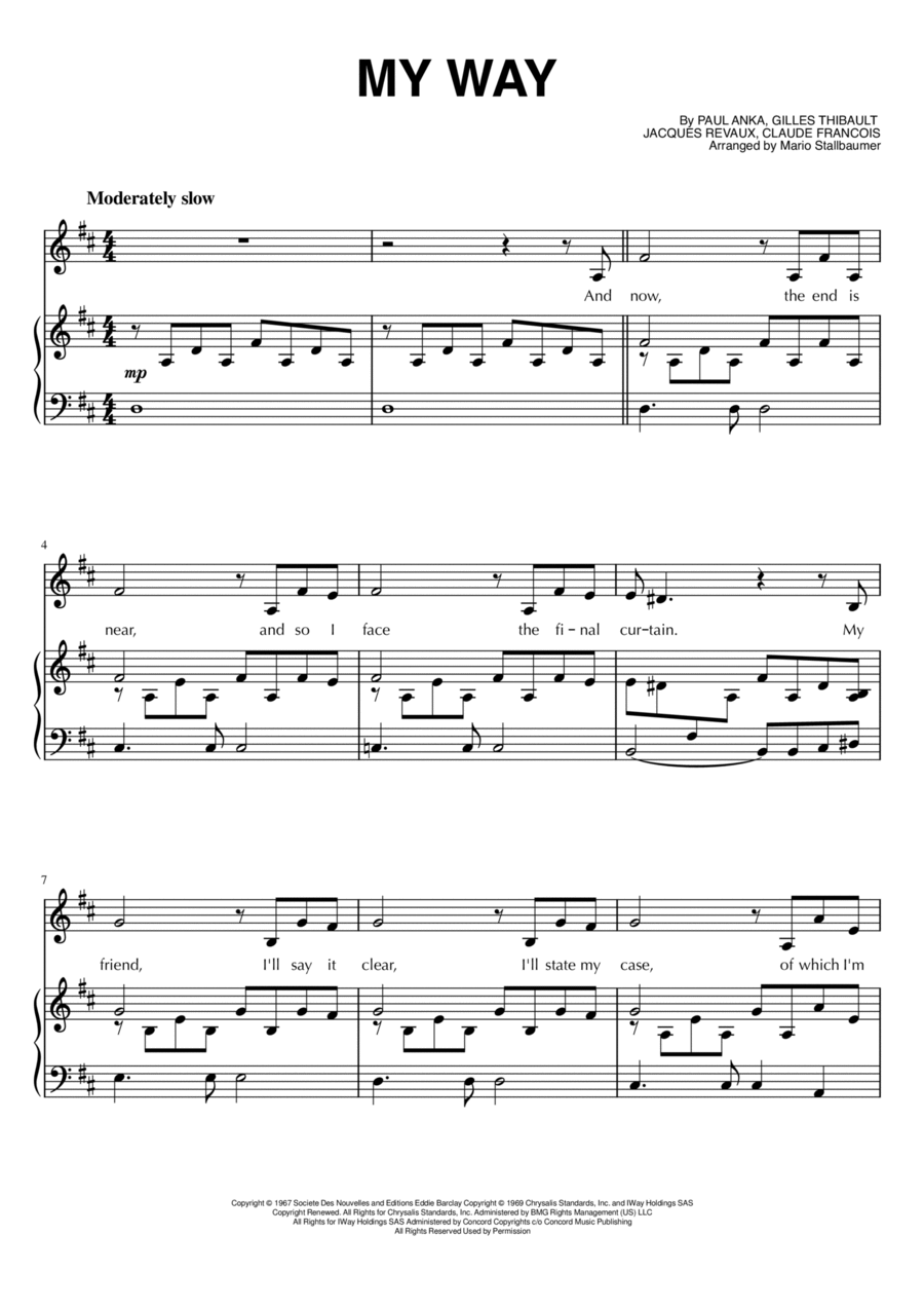 My Way Voice scores gallery preview page 1