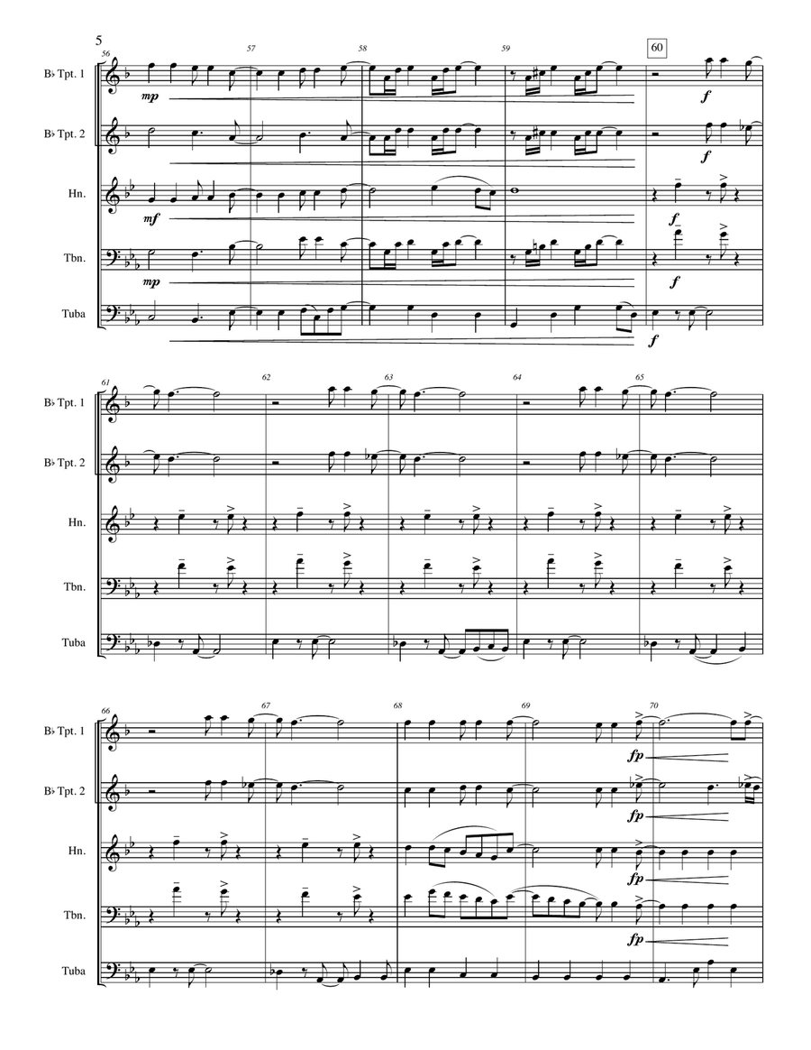 Make Me Smile Brass Quintet scores gallery preview page 5