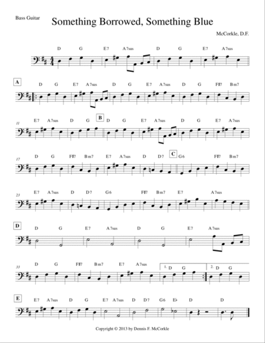 Something Borrowed, Somethiing Blue (for Two Guitars) Set of Parts scores gallery preview page 5