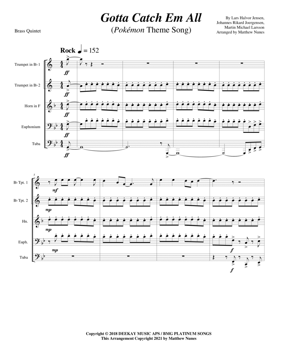 Gotta Catch Em All Chamber Music scores gallery preview page 1