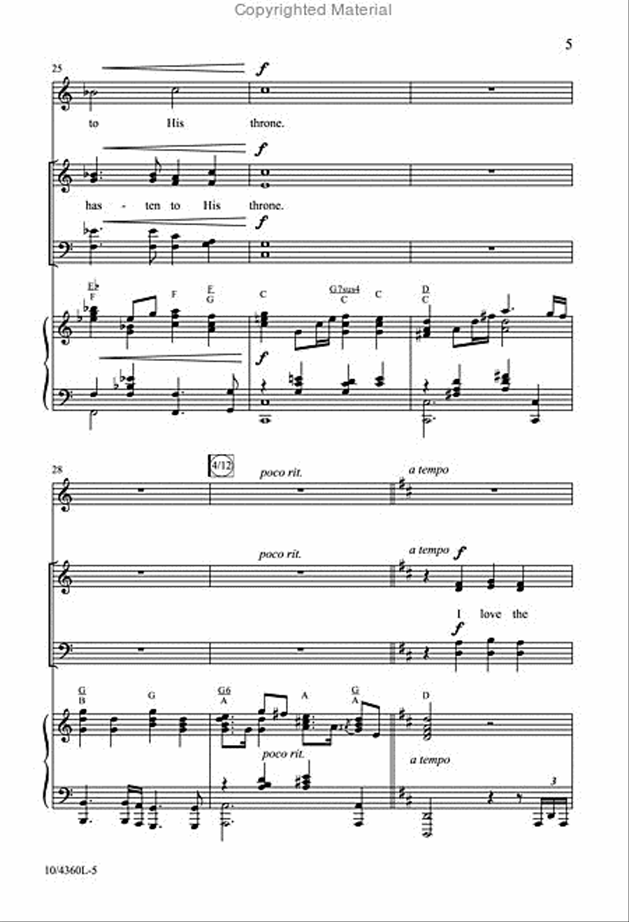 I Love the Lord 4-Part scores gallery preview page 5