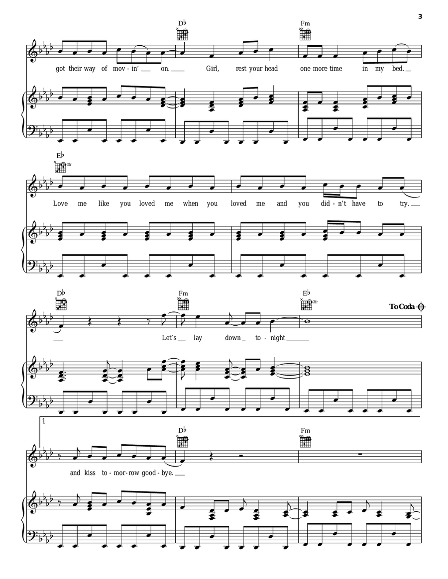 Kiss Tomorrow Goodbye Kiss Tomorrow Goodbye Piano, Vocal, Guitar scores gallery preview page 3