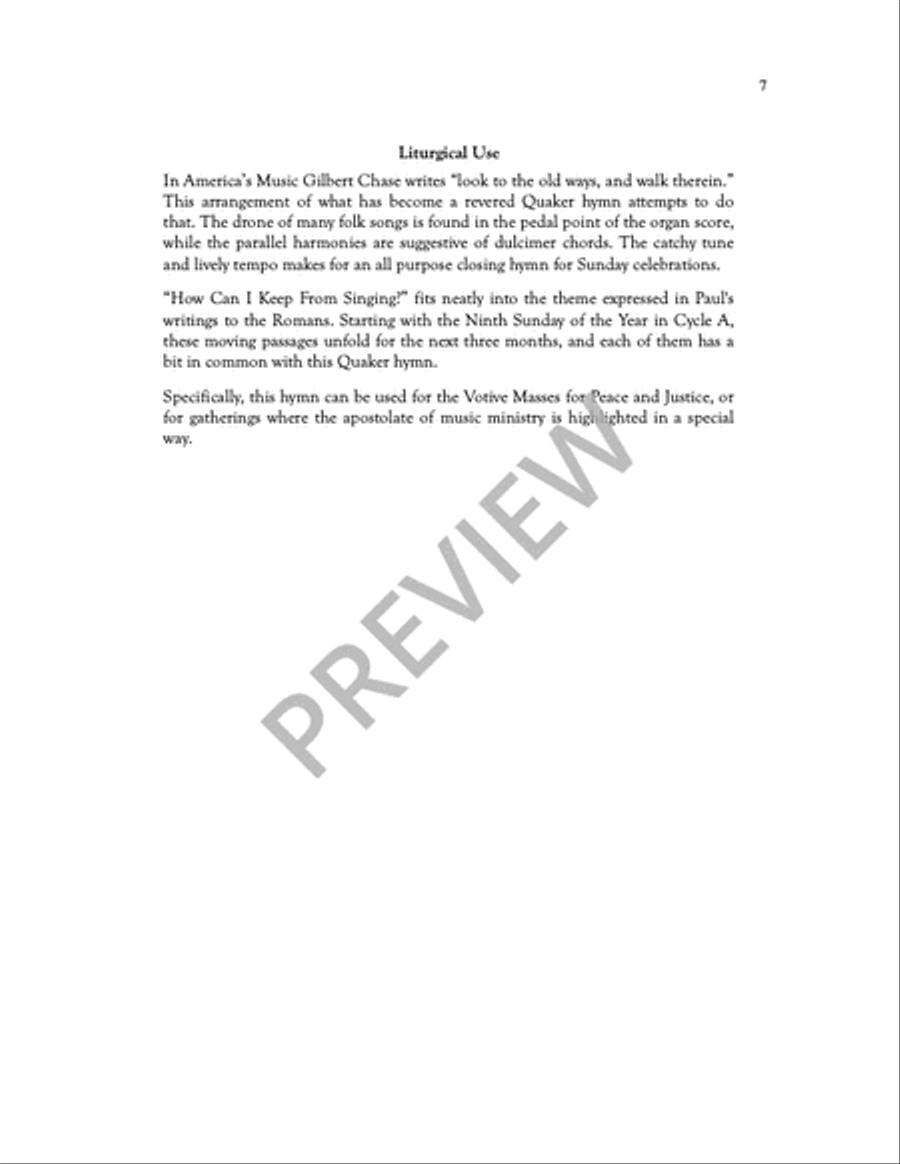 How Can I Keep From Singing 4-Part scores gallery preview page 5