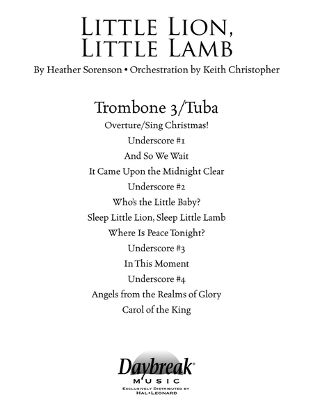 Little Lion, Little Lamb - Trombone 3/Tuba