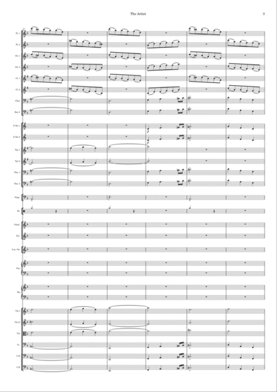 The Artist Ouverture Full Orchestra scores gallery preview page 3