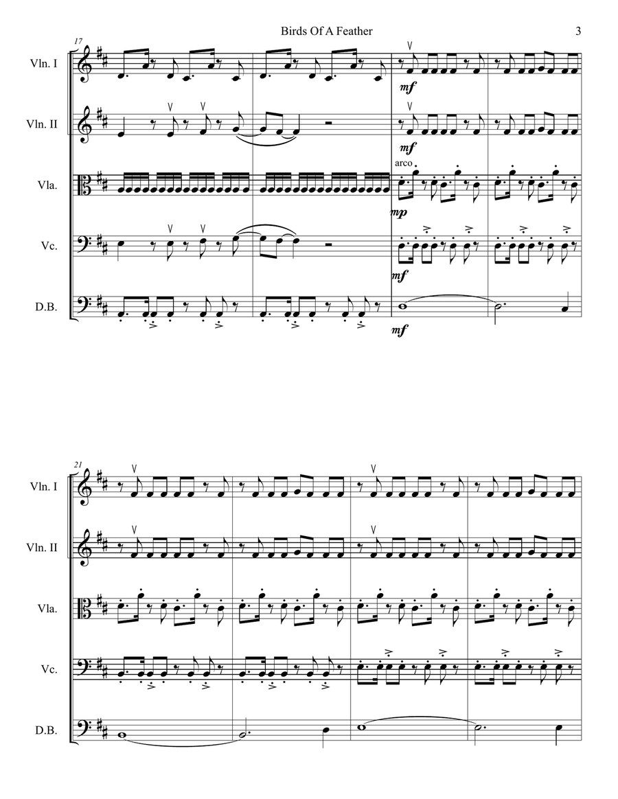 Birds Of A Feather - Score Only Chamber Music scores gallery preview page 4
