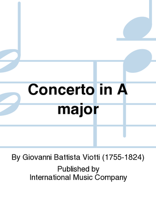 Book cover for Concerto In A Major