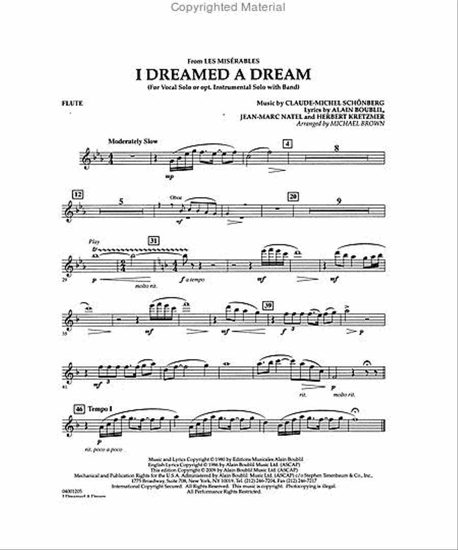 I Dreamed a Dream (from “Les Misérables”) Concert Band scores gallery preview page 7