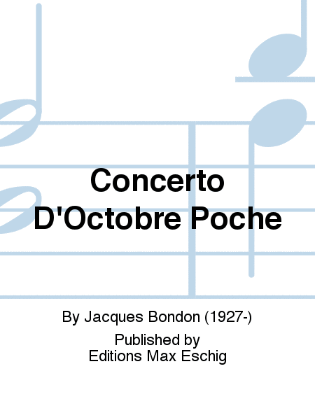 Concerto D'Octobre Poche