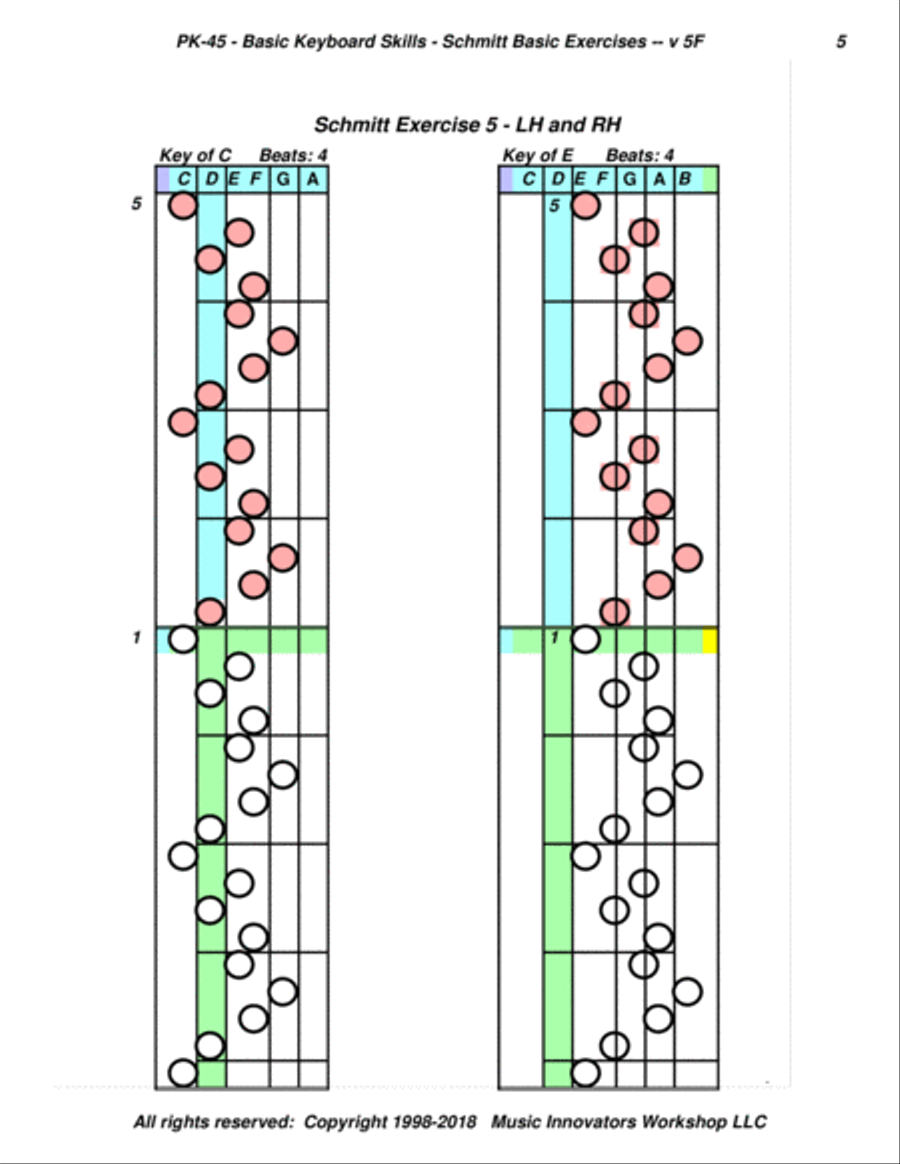 PK-45 - Basic Keyboard Skills - Schmitt Exercises Small Ensemble scores gallery preview page 5