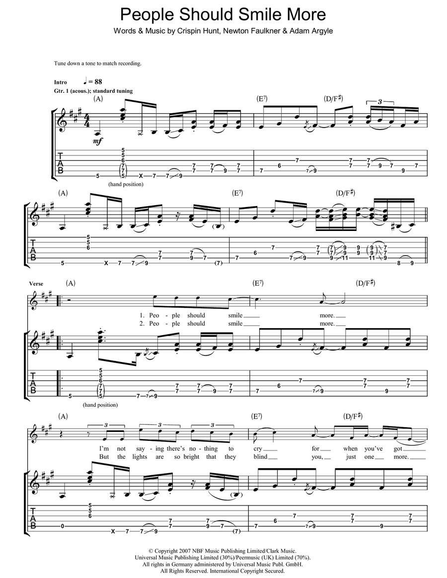 People Should Smile More Acoustic Guitar scores gallery preview page 1