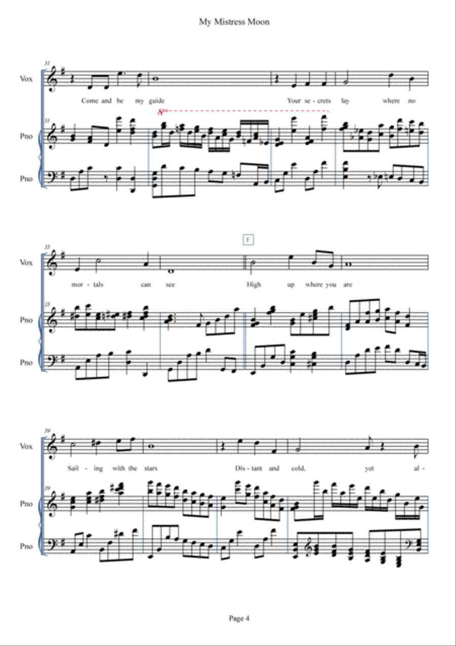 My Mistress Moon Voice scores gallery preview page 4