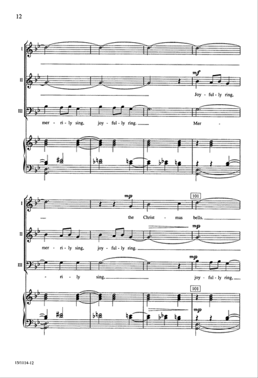 Ukrainian Bell Carol 3-Part scores gallery preview page 12
