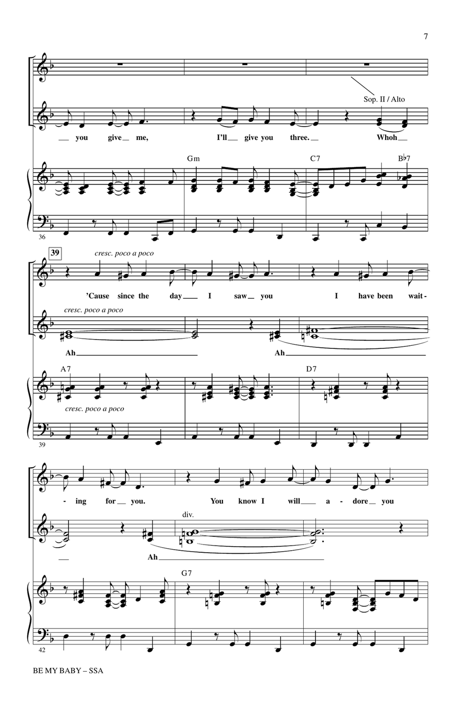 Be My Baby SSA scores gallery preview page 5