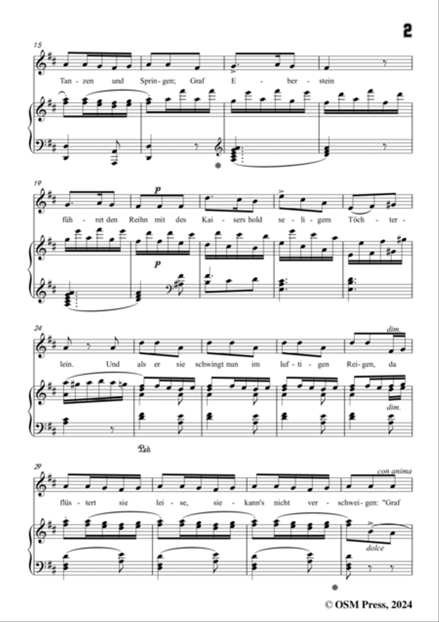 C. Loewe-Graf Eberstein(Zu Speier im Saale da hebt sich ein Klingen),in D Major Voice scores gallery preview page 3