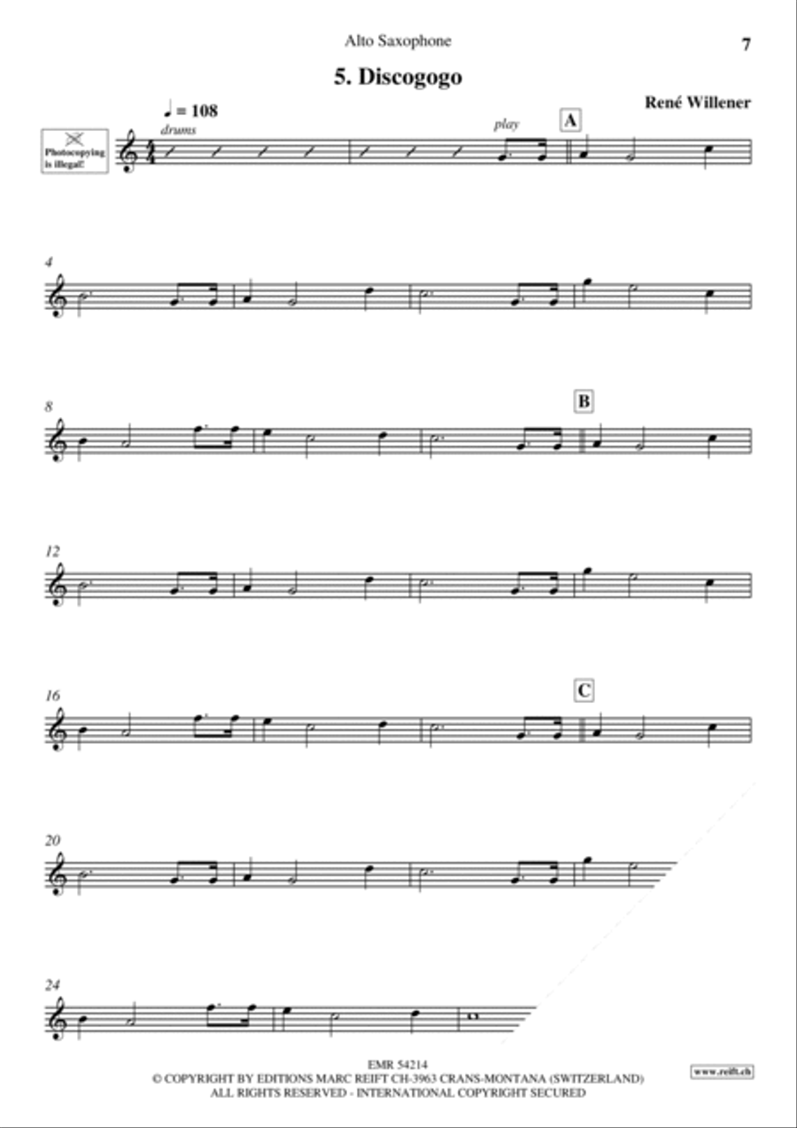 Happy Birthday Alto Saxophone scores gallery preview page 7