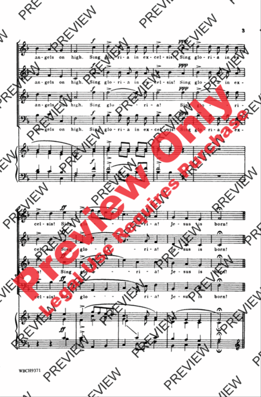 Sing Gloria 4-Part scores gallery preview page 3