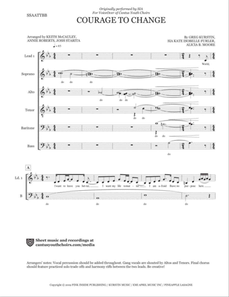Courage Courage 4-Part scores gallery preview page 2