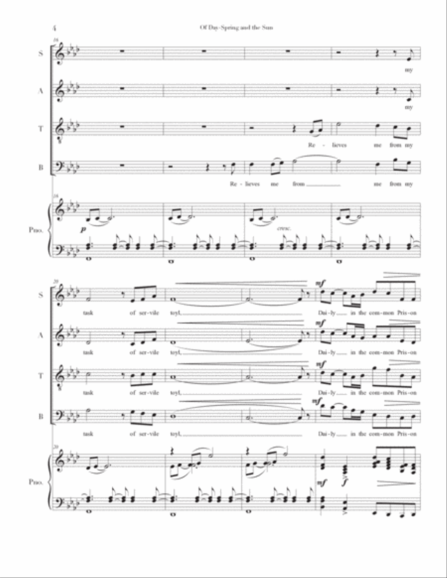 Of day-spring and the Sun ( s a t b + piano ) 4-Part scores gallery preview page 4
