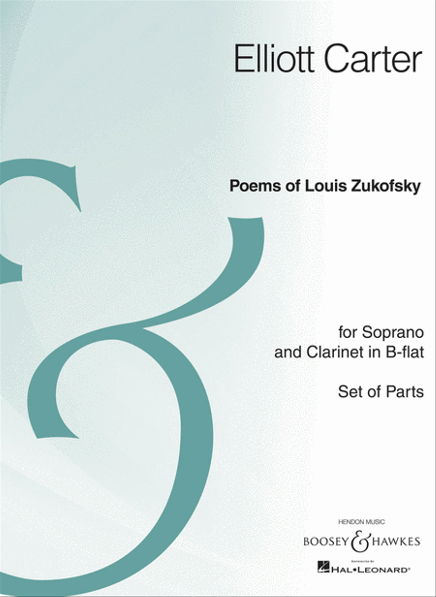 Poems of Louis Zukofsky Clarinet scores gallery preview page 1