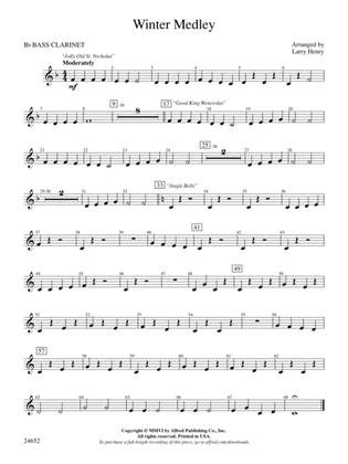 Winter Medley: B-flat Bass Clarinet