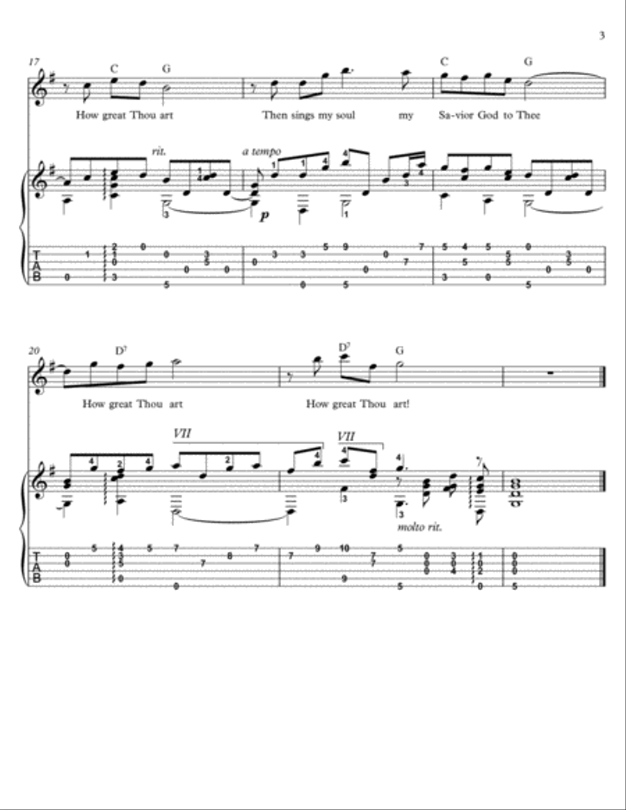 How Great Thou Art Flute scores gallery preview page 3