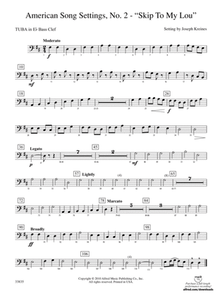American Song Settings, No. 2: (wp) E-flat Tuba B.C.