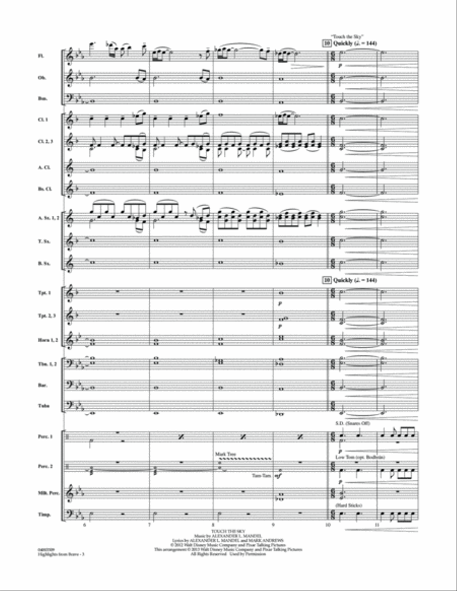 Highlights From Brave - Conductor Score (Full Score) Concert Band scores gallery preview page 3