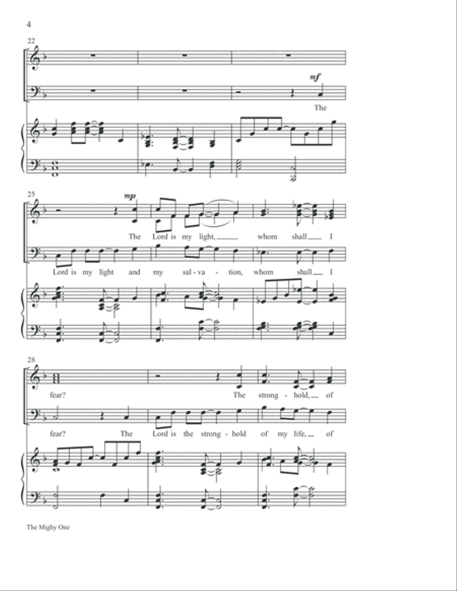 The Mighty One 4-Part scores gallery preview page 5