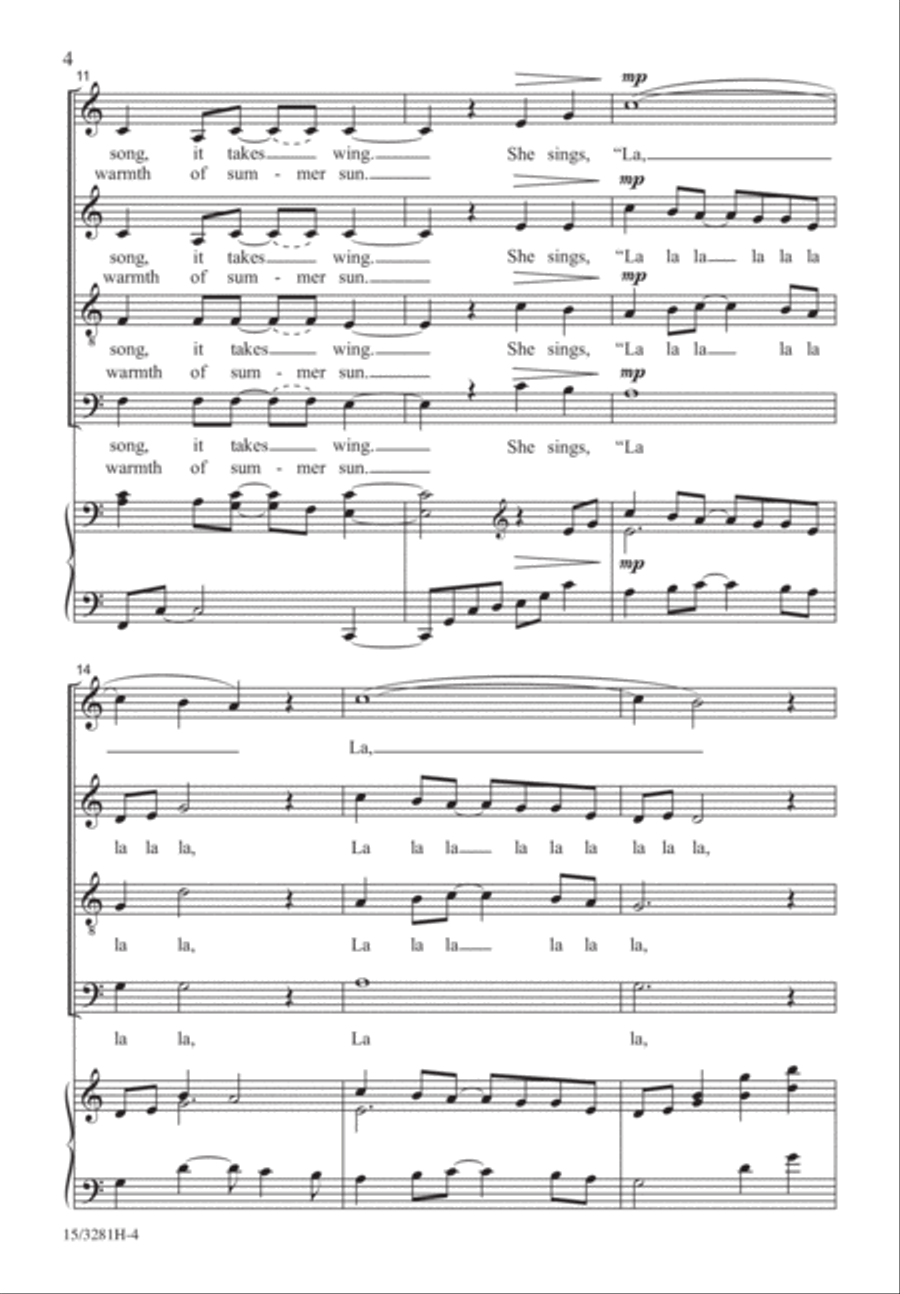 She Sings... 4-Part scores gallery preview page 4