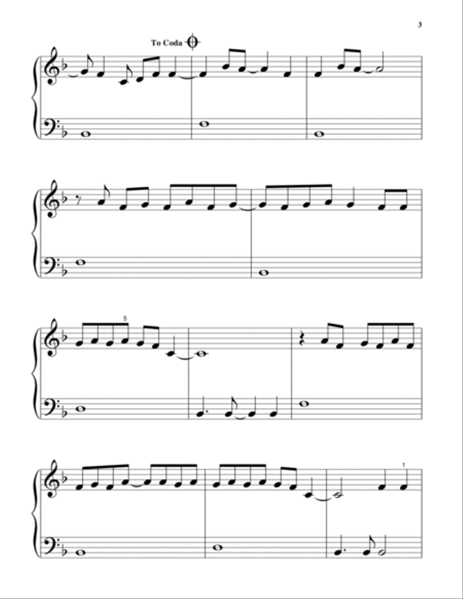 White Horse Easy Piano scores gallery preview page 3