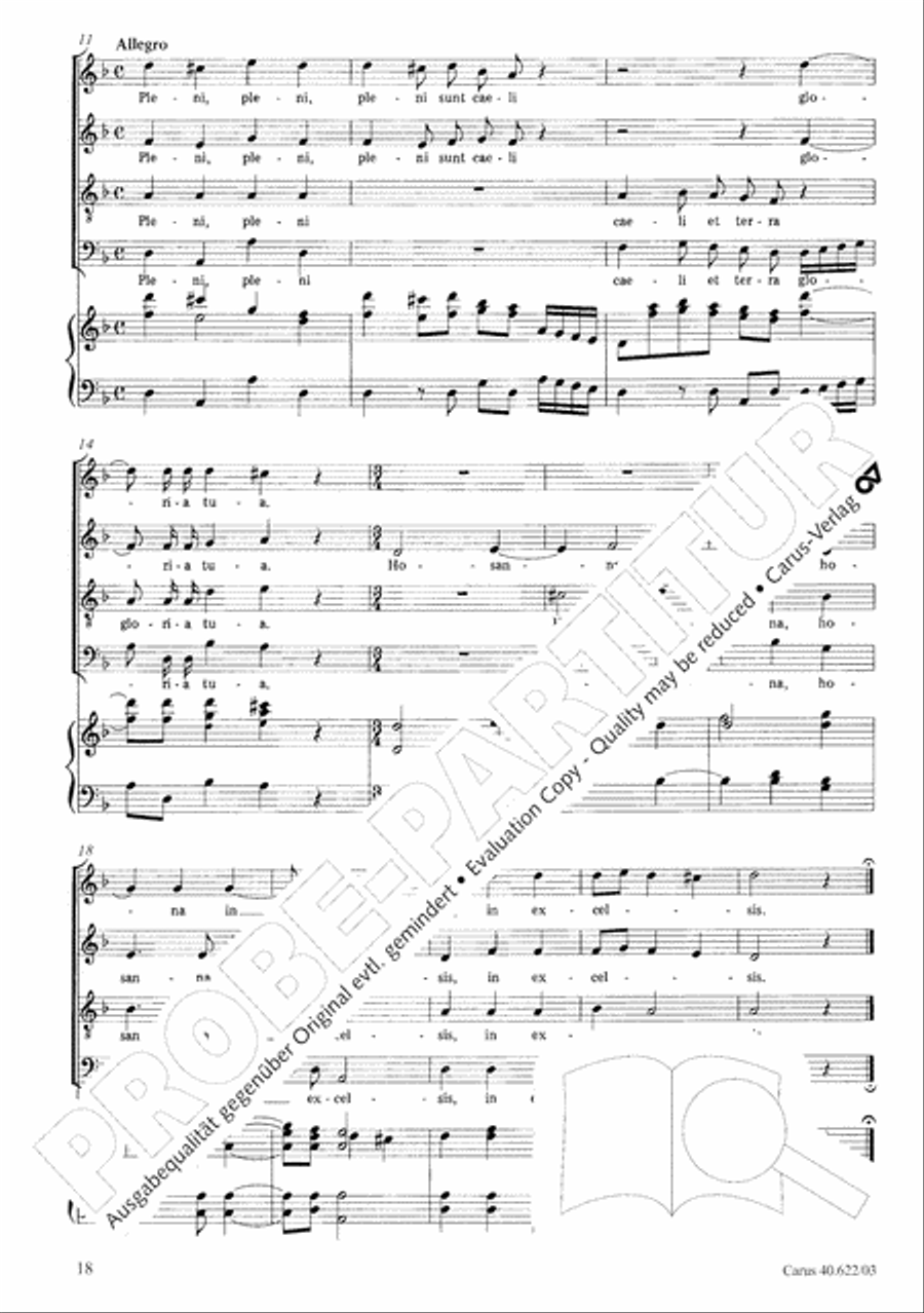 Missa brevis in D minor 4-Part scores gallery preview page 23