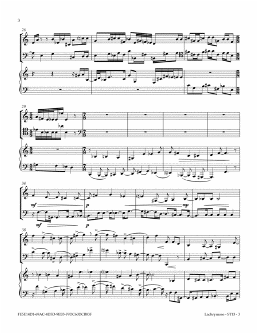Lachrymose Piano Trio scores gallery preview page 6