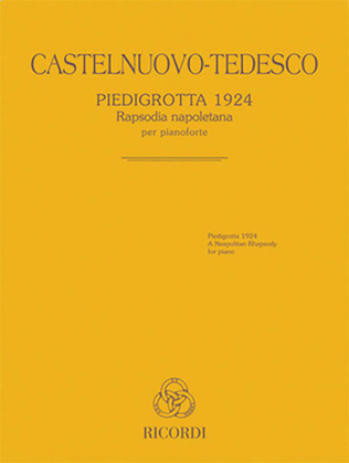 Book cover for Piedigrotta 1924 (Rapsodia Napoletana)