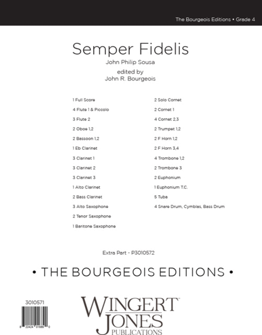 Semper Fidelis (Score) Concert Band scores gallery preview page 1
