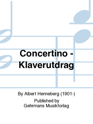 Book cover for Concertino - Klaverutdrag